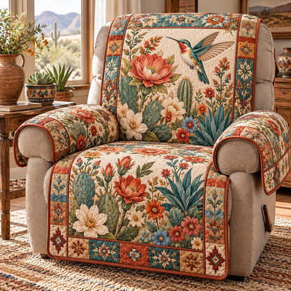Desert Bloom Hummingbird Quilted Sofa Cover SN0DV1094
