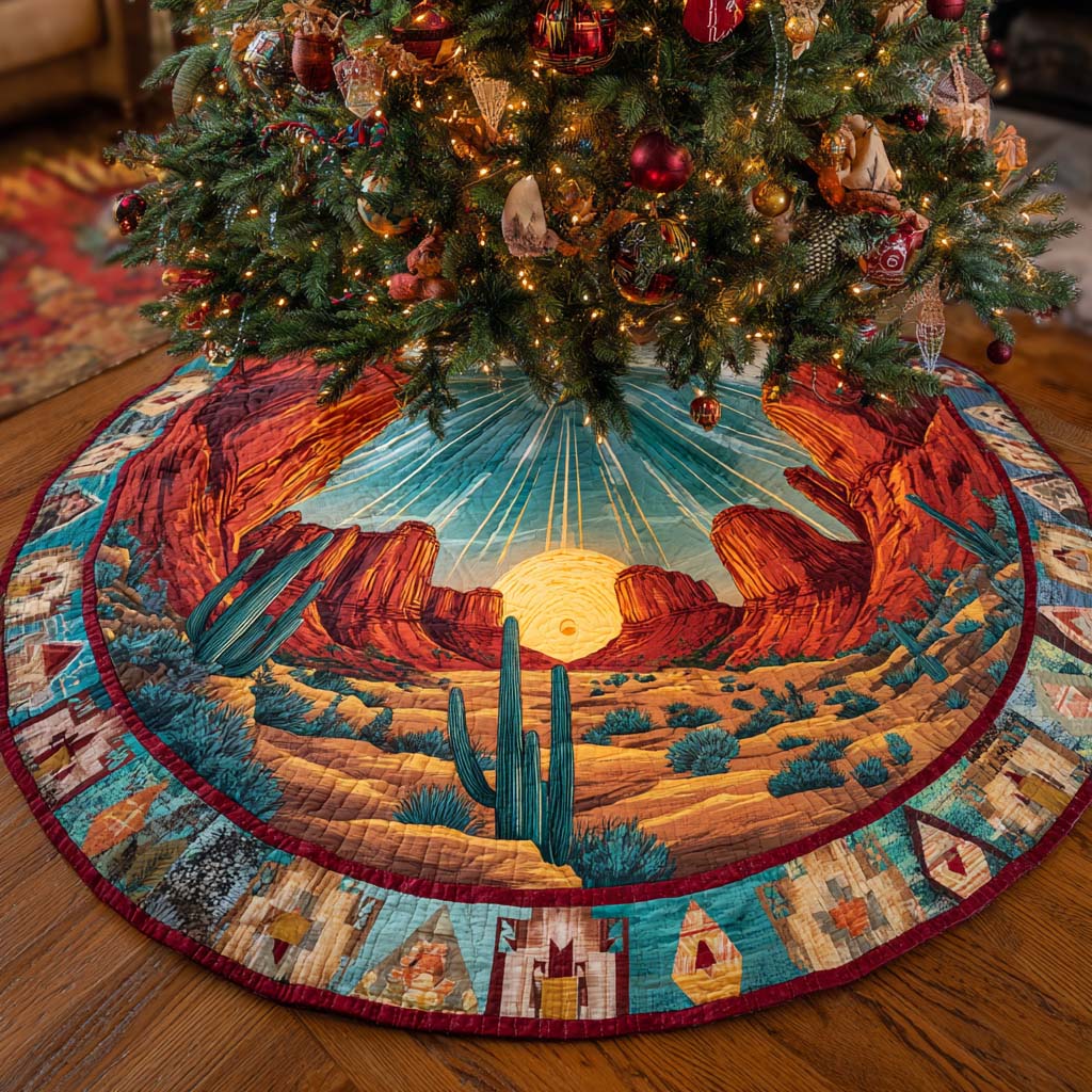 Desert Canyon Glow Quilted Tree Skirt NCU0NXD1041