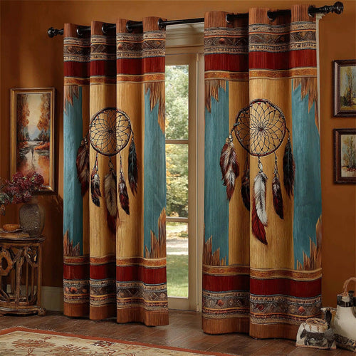 Desert Feather Guard Quilted Curtains NCU0DH874
