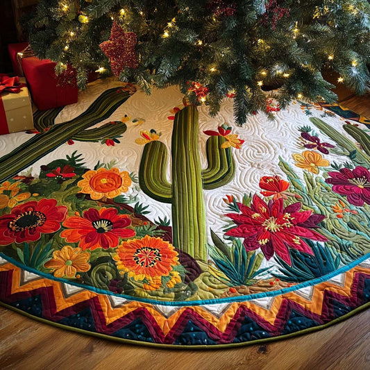 Desert Green Christmas Quilted Tree Skirt NCU0NNT2334