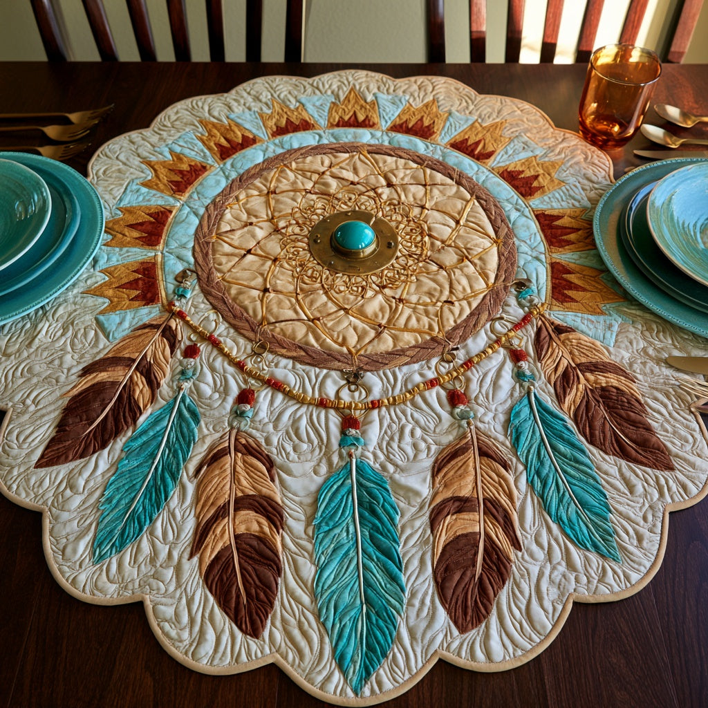 Desert Sun Custom Shape Quilted Table Topper NCU0LV255