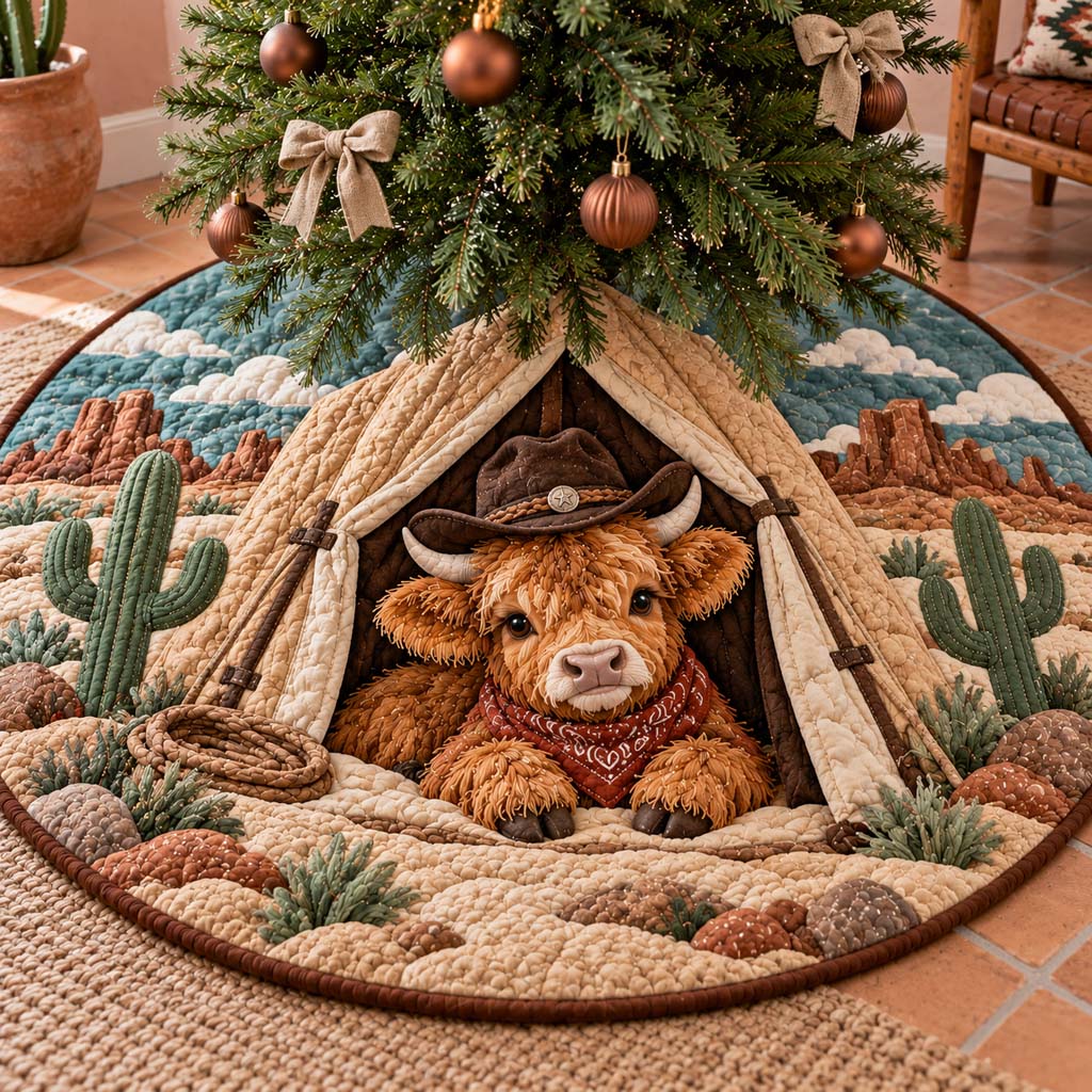 Desert Teepee Calf Quilted Tree Skirt SN0HH1103