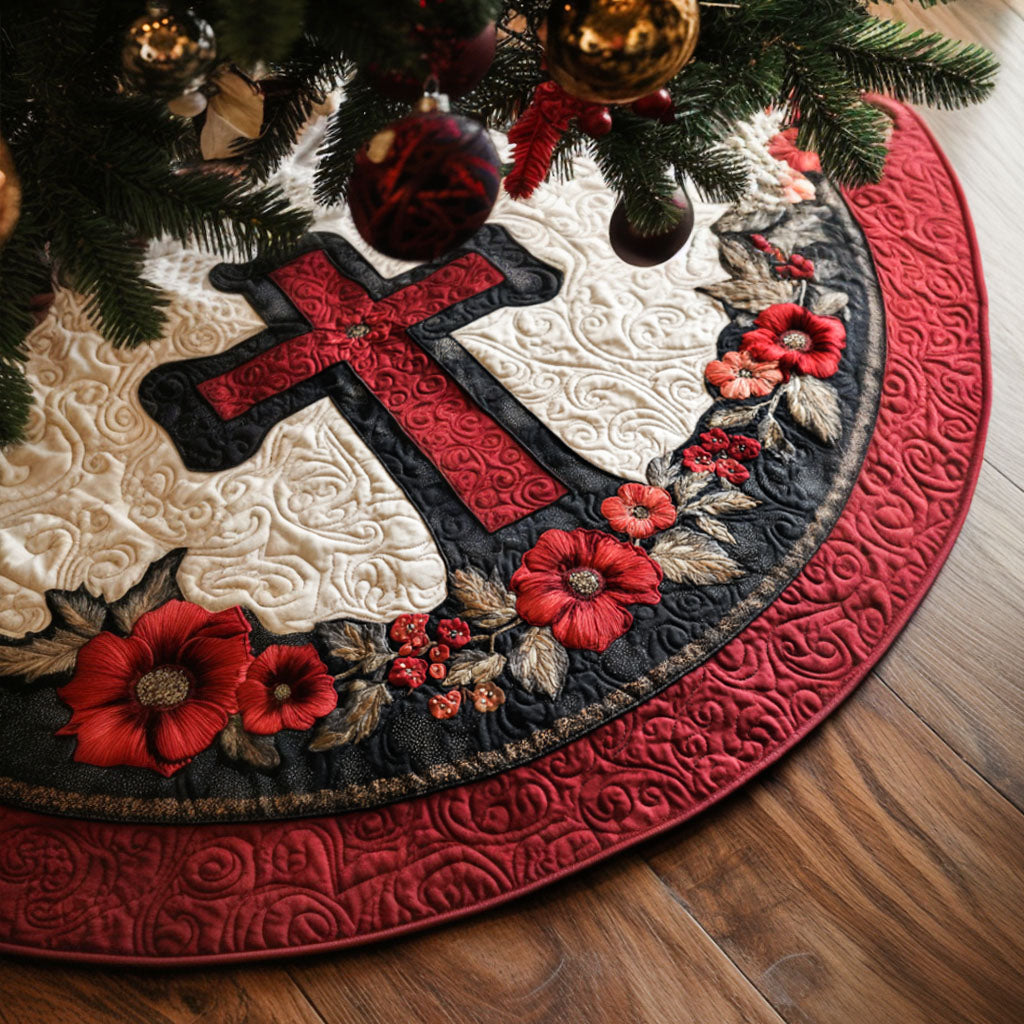 Devotion Luxe Christmas Quilted Tree Skirt NCU0PTT2200