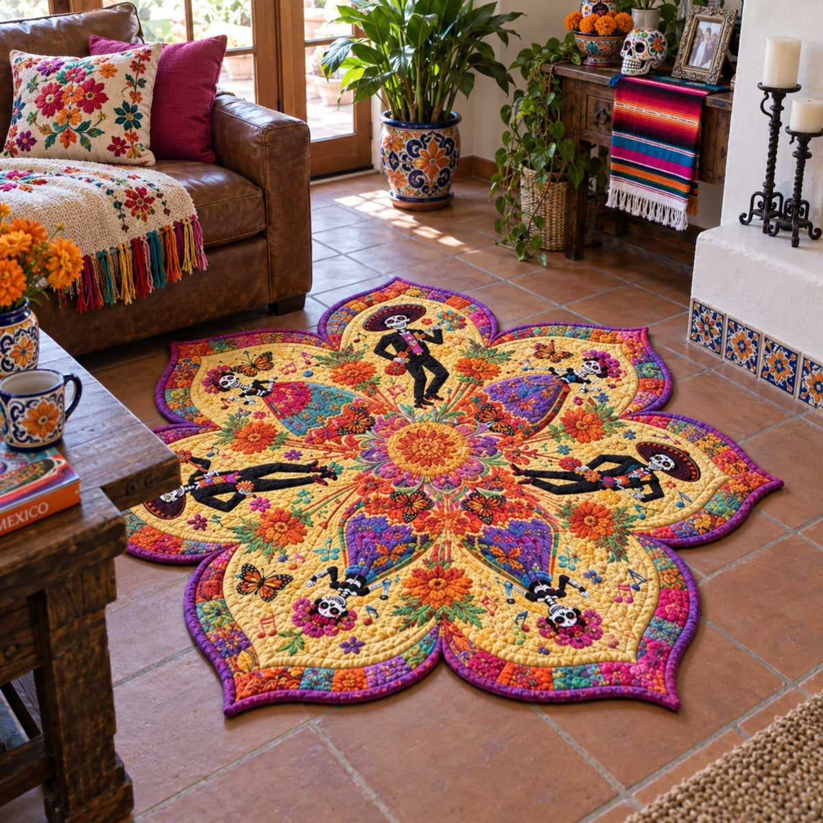 Dia De Los Muertos Celebration Custom Shape Area Rug SN0DV556