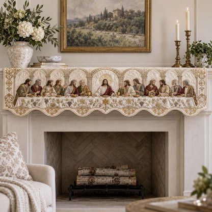 Divine Last Supper Quilted Mantel Scarf SN0HH0822