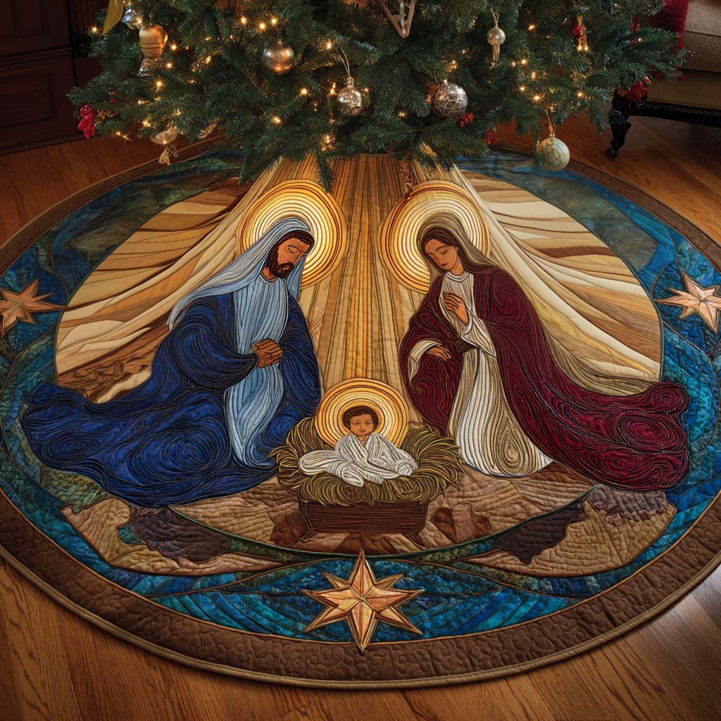 Divine Light Quilted Tree Skirt NCU0NXD941