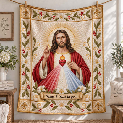 Divine Mercy Quilted Blanket SN0HH0871