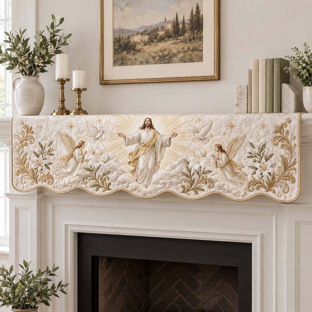 Divine Radiance Quilted Mantel Scarf SN0HH0841
