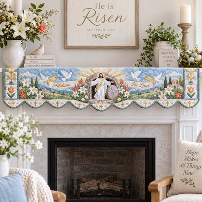 Divine Resurrection Quilted Mantel Scarf SN0HH0830