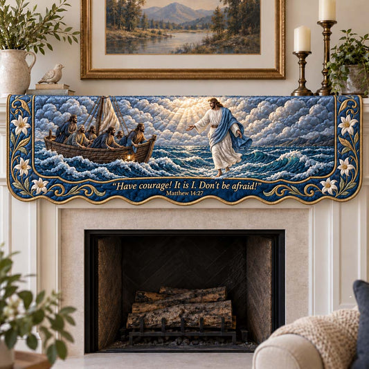 Divine Waters Quilted Mantel Scarf SN0HH0845