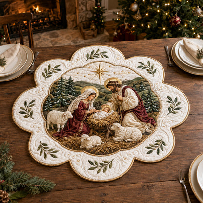 Divine Wonder Custom Shape Quilted Table Topper SN0TV136