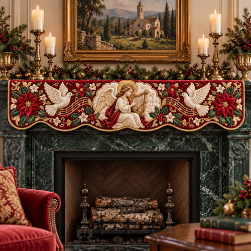 Dove Angels Quilted Mantel Scarf SN0HH0941