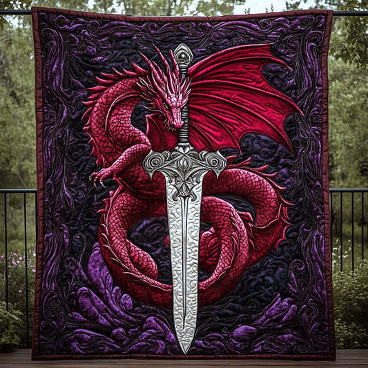 Dragon Sword Quilted Blanket NCU0DK779