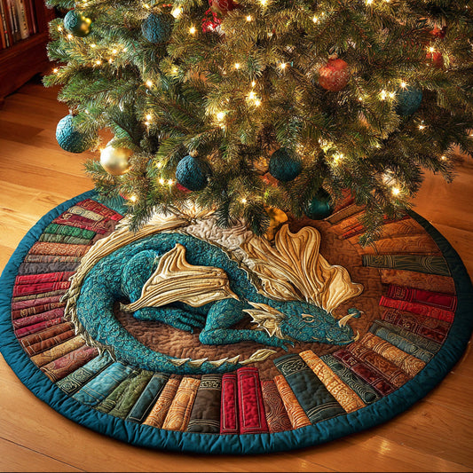 Dragon Tome Keeper Christmas Quilted Tree Skirt NCU0NTD855