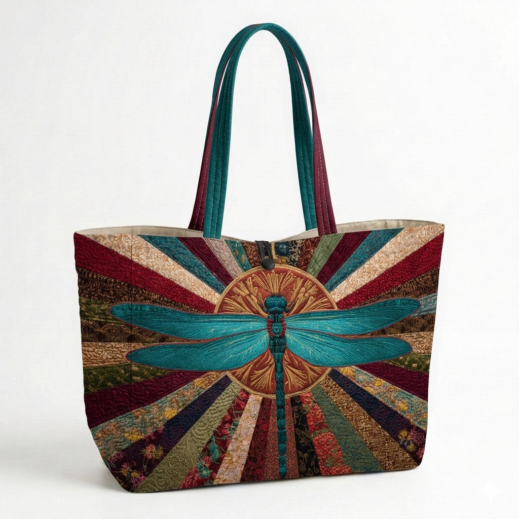 Dragonfly Bloom Quilted Classic Tote Bag SN0DK039