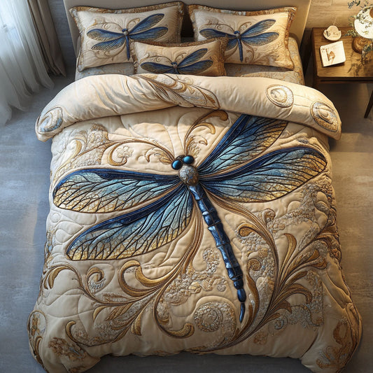 Dragonfly Flight 3-Piece Quilted Bedding Set NCU0DK7378