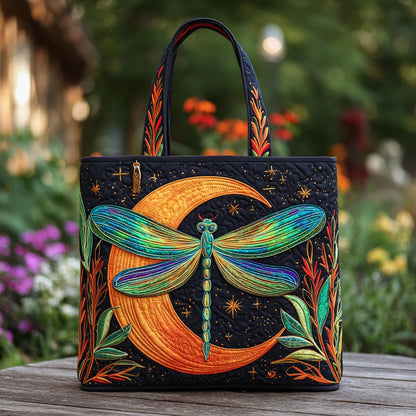 Dragonfly Spark Quilted Tote Bag NCU0DK8691