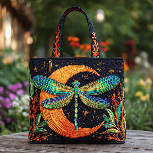Dragonfly Spark Quilted Tote Bag NCU0DK8691