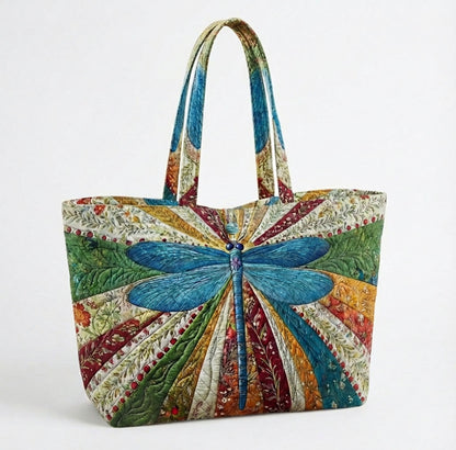 Dragonfly Tote Quilted Classic Tote Bag SN0DK016