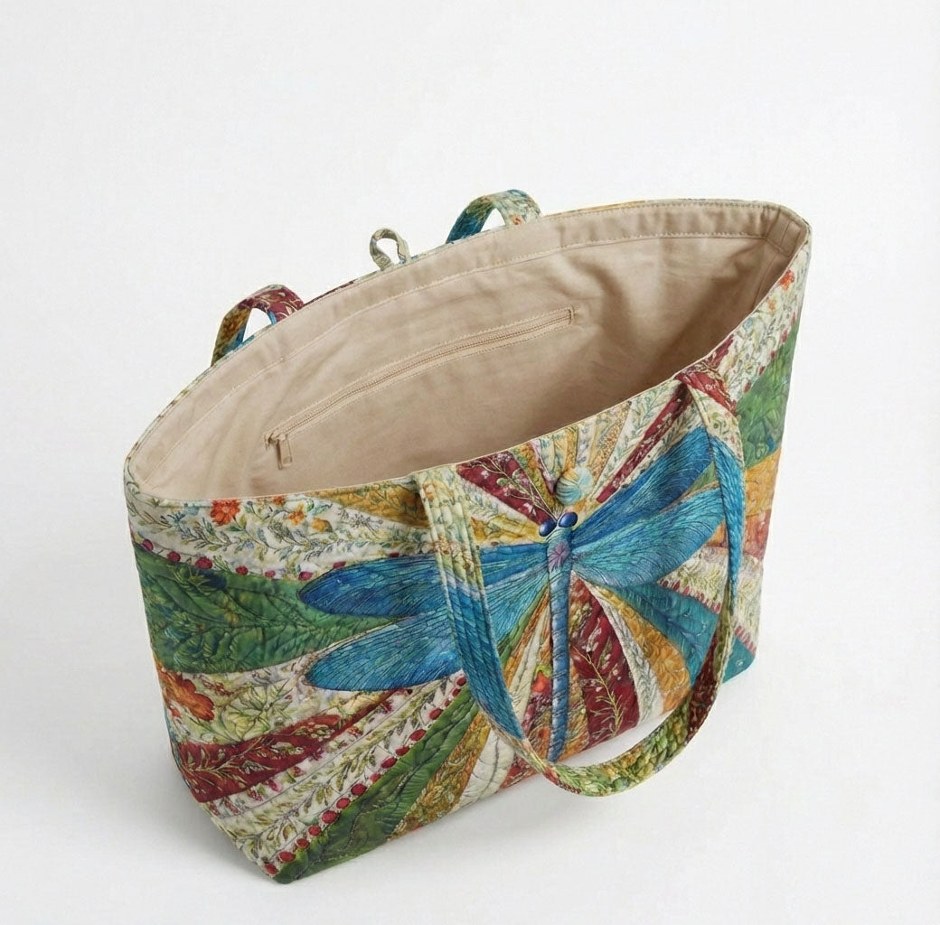Dragonfly Tote Quilted Classic Tote Bag SN0DK016