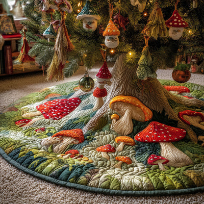 Dreaming Woods Christmas Quilted Tree Skirt NCU0PTT2232