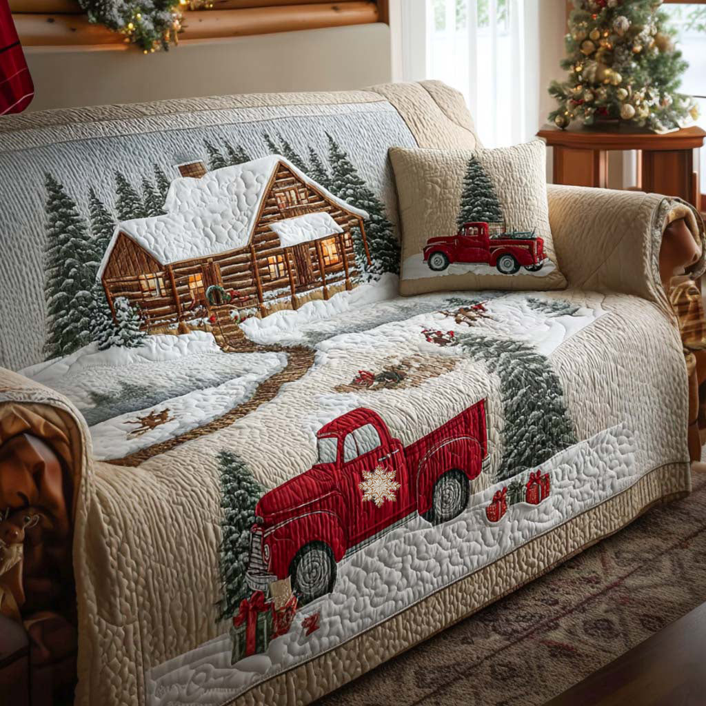 Drifting Snow Quilted Sofa Cover NCU0NT10931