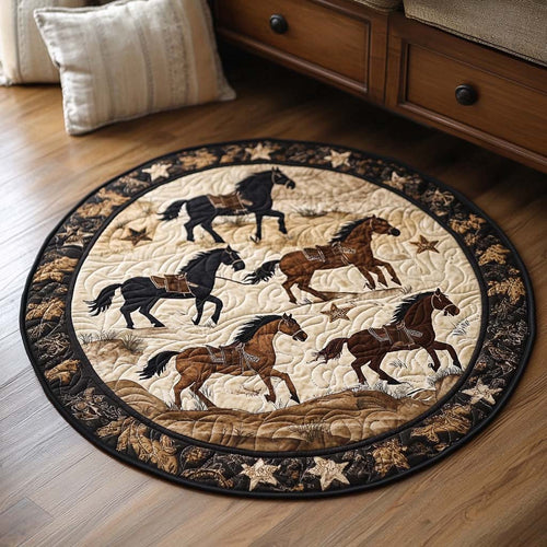Dusty Plains Quilted Round Mat NCU0VH2259