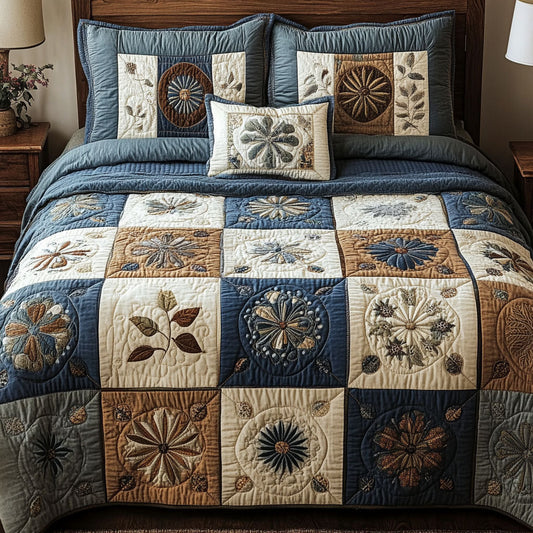 Earth Harmony 3-Piece Quilted Bedding Set NCU0VH3726