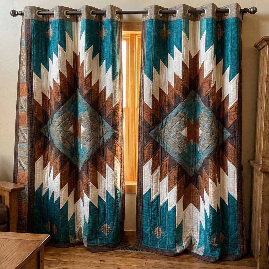 Earthbound Diamond Quilted Curtains NCU0DX051