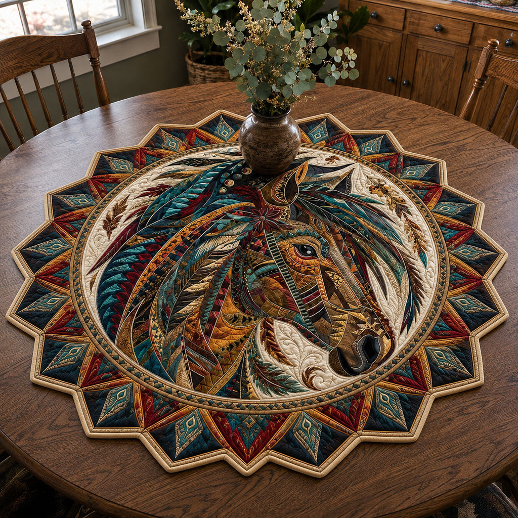 Earthbound Heritage Custom Shape Quilted Table Topper SN0PT808
