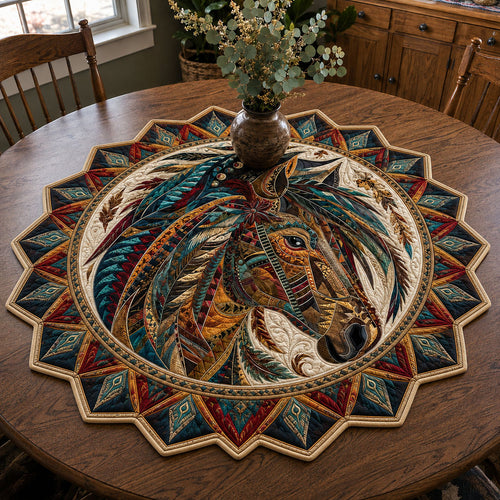 Earthbound Heritage Custom Shape Quilted Table Topper SN0PT808