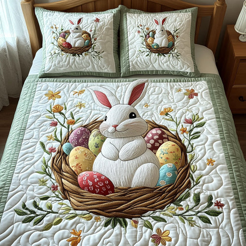 Easter Bunny 3-Piece Quilted Bedding Set NCU0DV1941