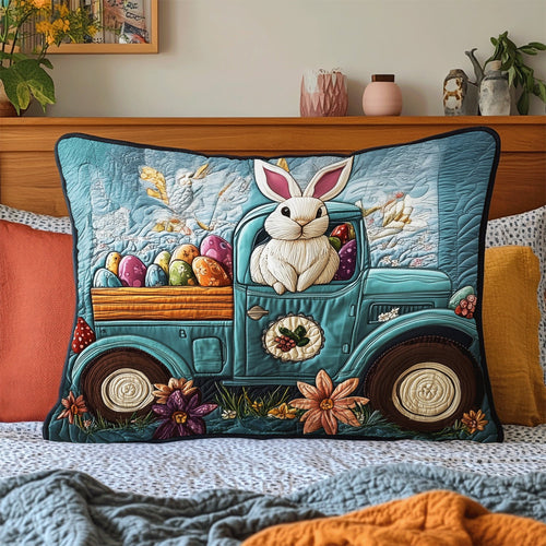 Easter Bunny Journey Quilted Bedding Pillow Case NCU0DV3965