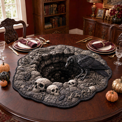 Eerie Abyss Custom Shape Quilted Table Topper SN0TD339