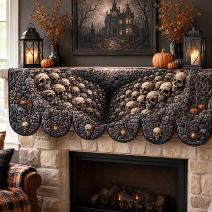 Eerie Abyss Quilted Mantel Scarf SN0TD321