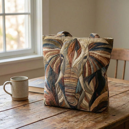 Elephant Tote Quilted Zipper Tote Bag SN0DK011