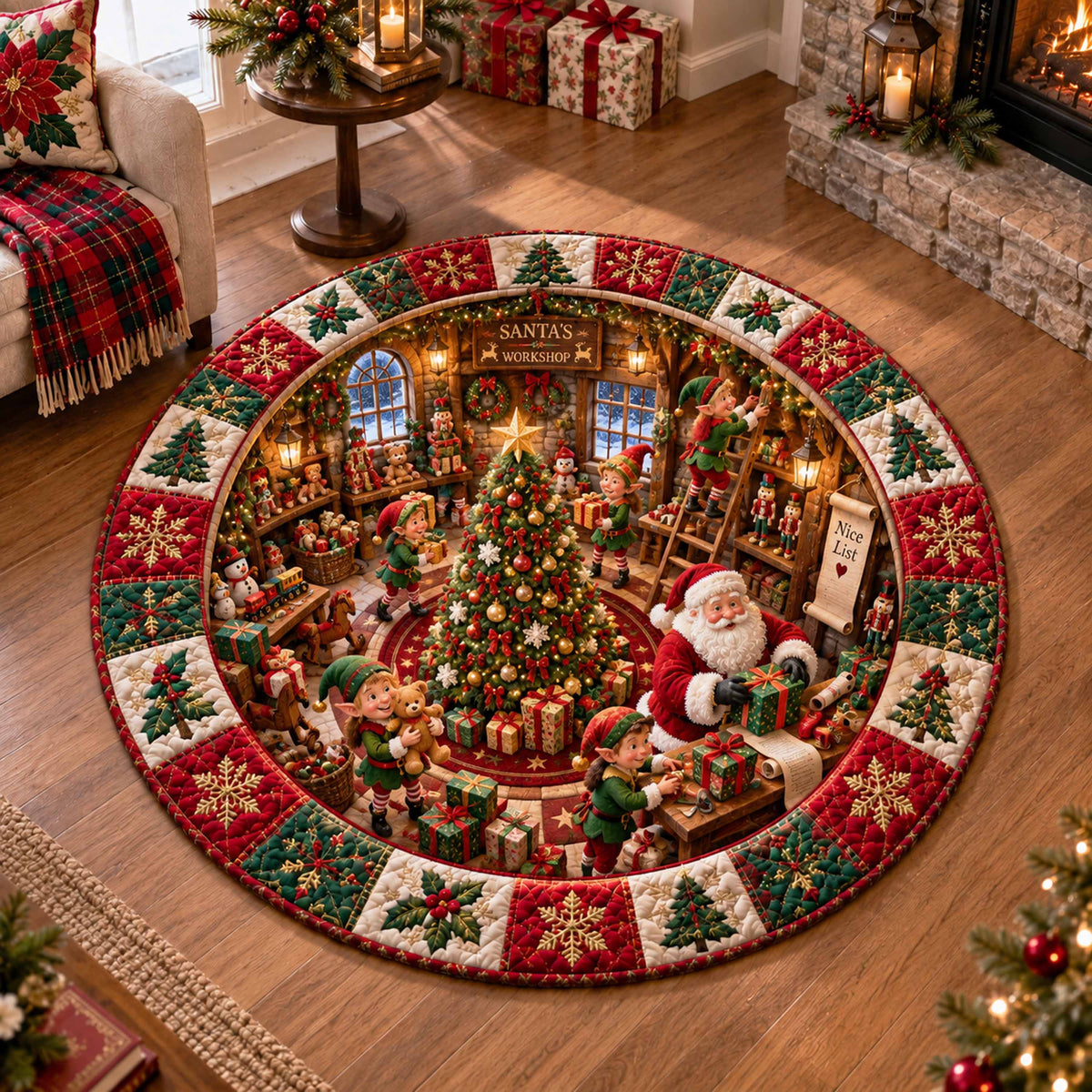 Magic Stories Quilted Round Mat NCU0SN010