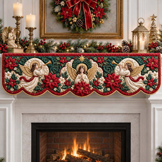 Emerald Angels Quilted Mantel Scarf SN0HH0942