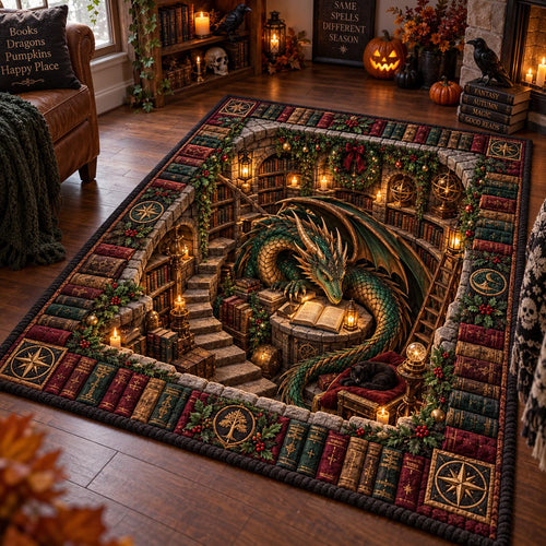 Emerald Arcane Dragon Area Rug SN0DV839