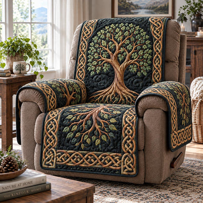 Emerald Celtic Tree Quilted Sofa Cover SN0DV965