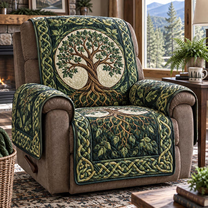 Emerald Family Tree Quilted Sofa Cover SN0DV980
