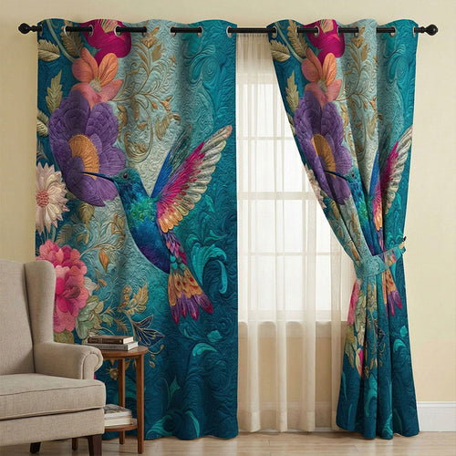Emerald Hummingbird Quilted Curtains NCU0TN272