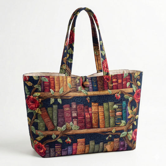 Enchanted Bookshelf Quilted Classic Tote Bag SN0NT033
