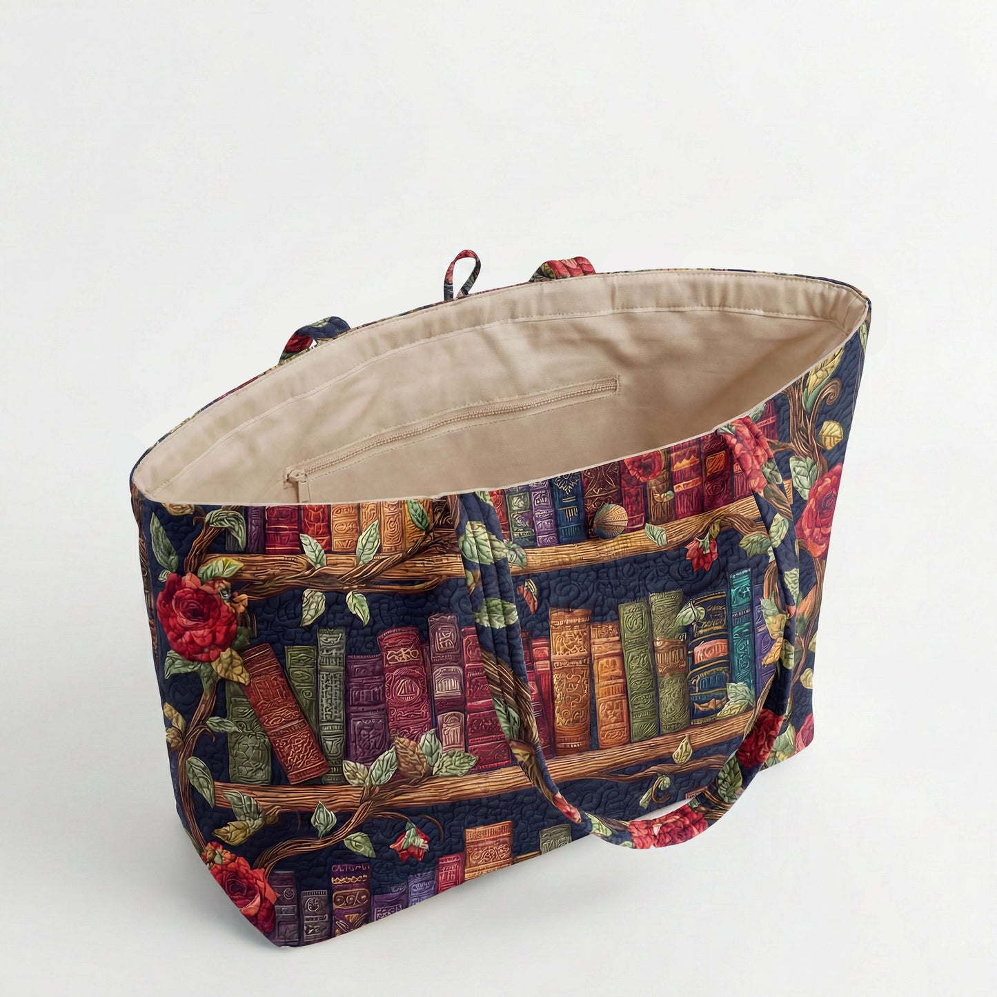 Enchanted Bookshelf Quilted Classic Tote Bag SN0NT033
