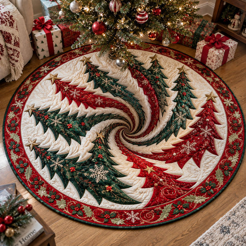 Enchanted Christmas Vortex Quilted Round Mat SN0PT1358