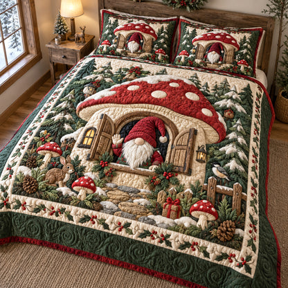 Enchanted Fungi 3-Piece Quilted Bedding Set SN0TV827