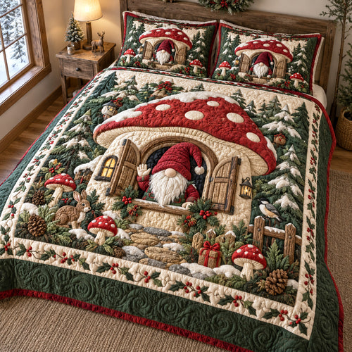 Enchanted Fungi 3-Piece Quilted Bedding Set SN0TV827