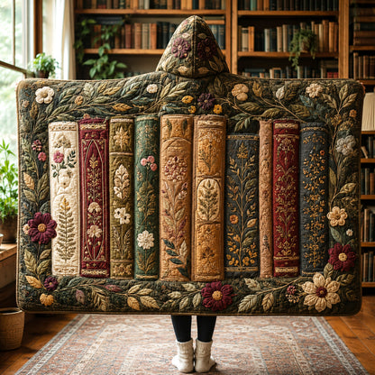 Enchanted Library Quilted Hooded Blanket SN0TV075