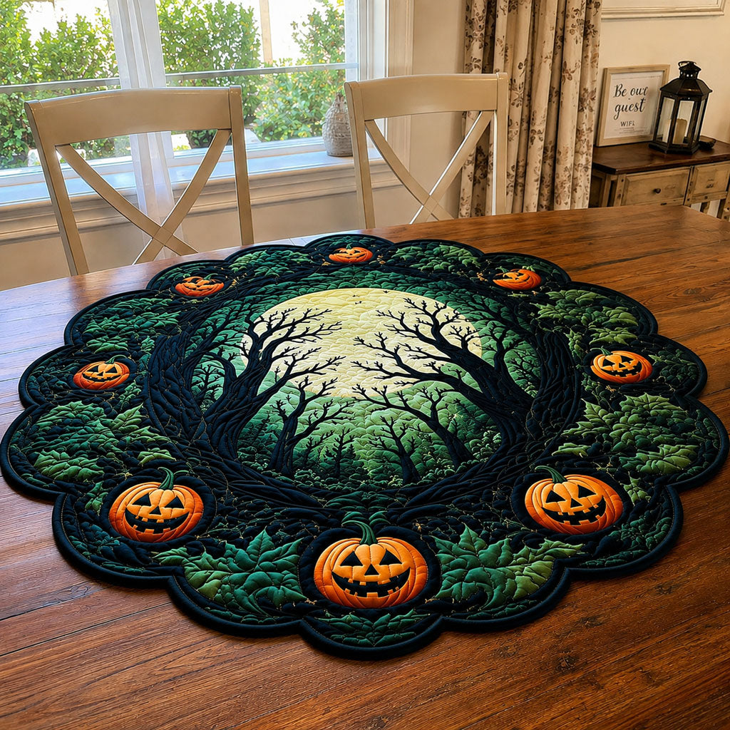 Enchanted Moon Woods Custom Shape Quilted Table Topper SN0PT536