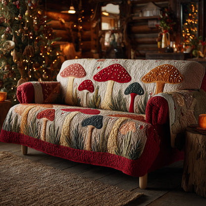 Enchanted Mushroom Grove Quilted Sofa Cover NCU0DV1442